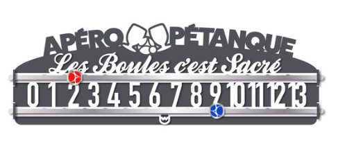 Slide Bicolore Apéro Pétanque Les boules c'est sacré