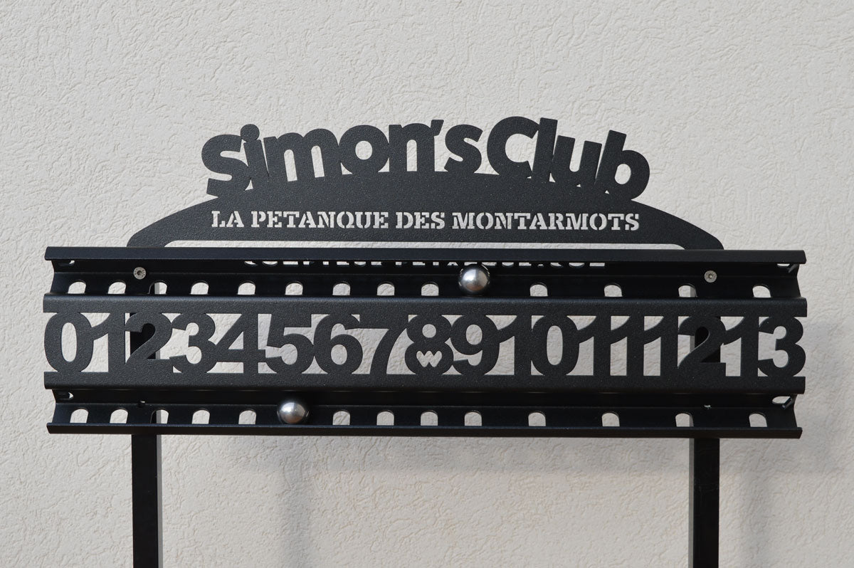 Plaque Personnalisée + compteur Roll 13 Noir