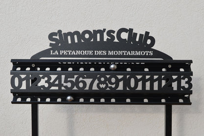 Plaque Personnalisée + compteur Roll 13 Ardoise