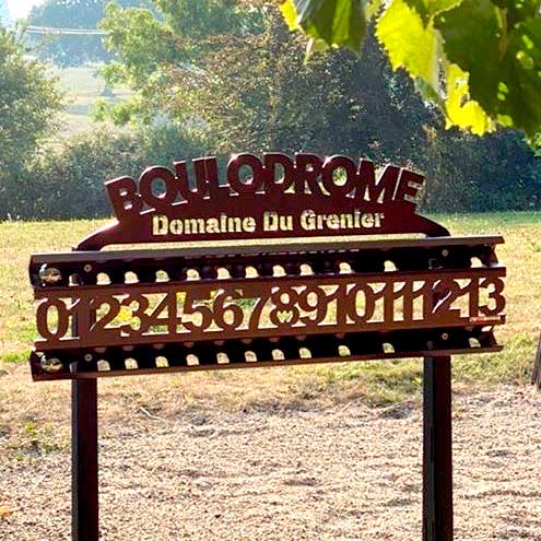 Plaque Personnalisée + compteur Roll 13 Rouille