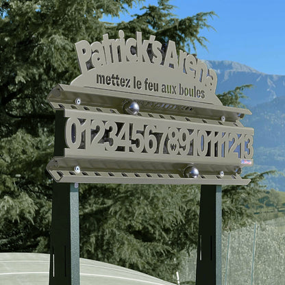Plaque Personnalisée pour compteur de score de pétanque