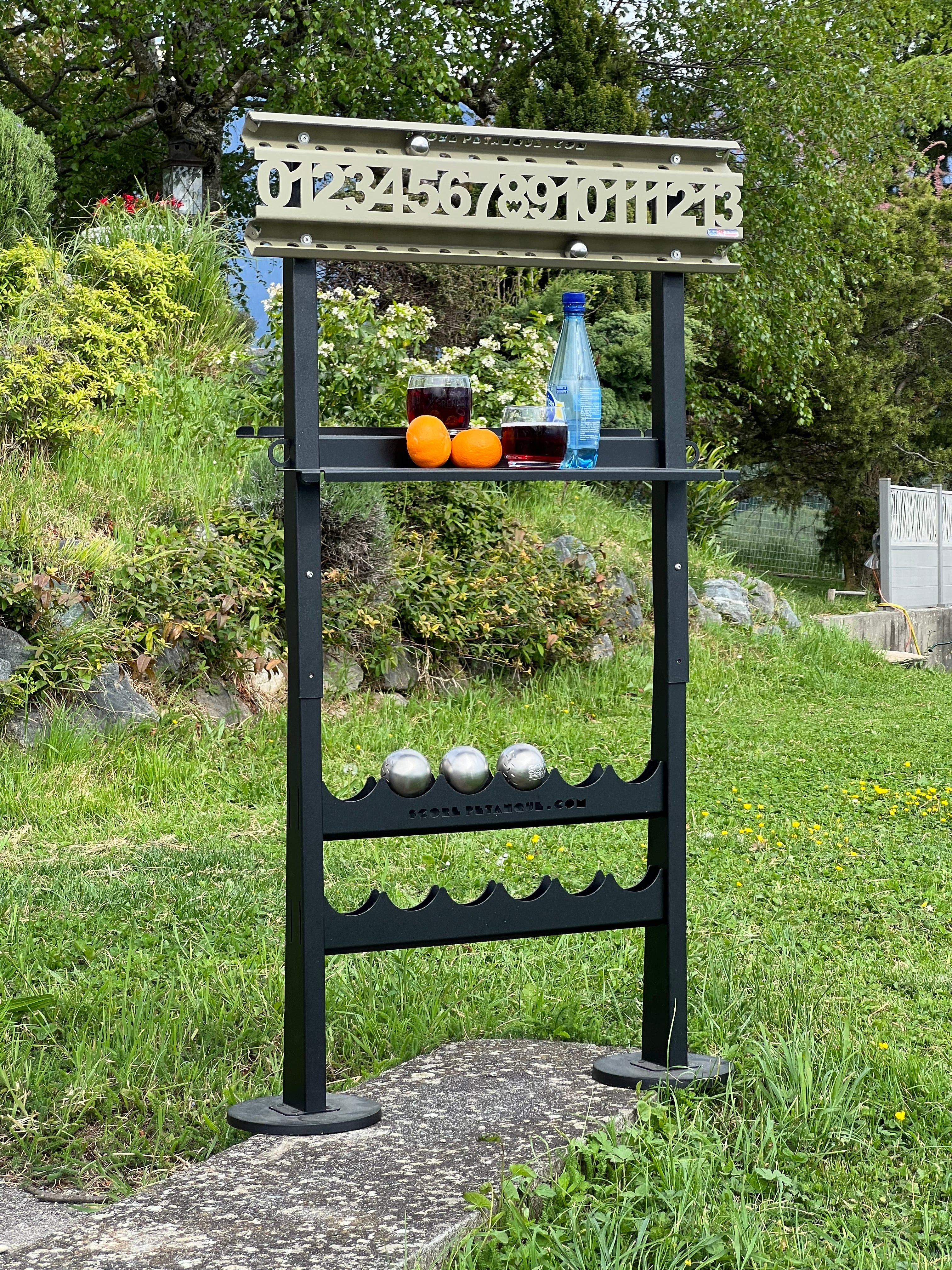 Pack pétanque – Compteur Roll13 Olive + Support