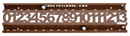 Plaque Personnalisée + compteur Roll 13 Rouille